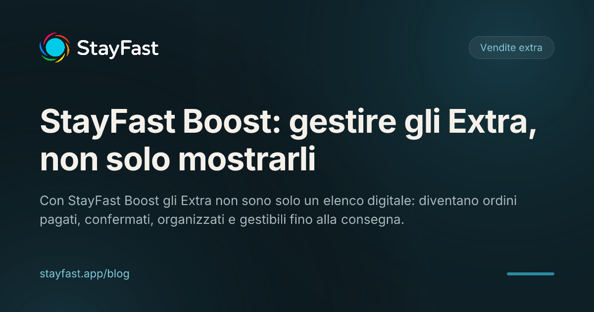 Non basta mostrare gli Extra: bisogna anche gestirli